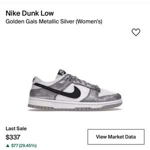 Nike Dunk Low Golden Gals Metallic Silver